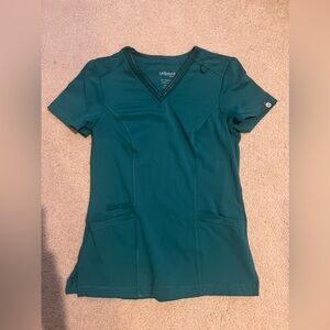 Urbane Impulse 2 Pocket V Neck Scrub Top hunter green size small